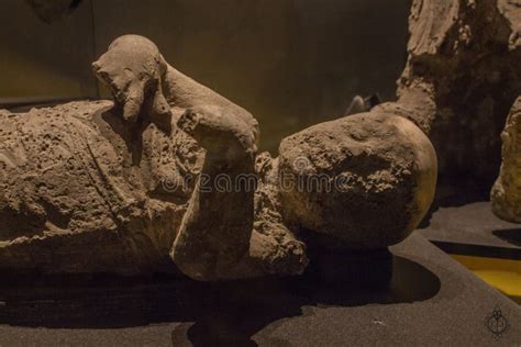 Human Remains In The City Of Pompeii Editorial Photo Image Of