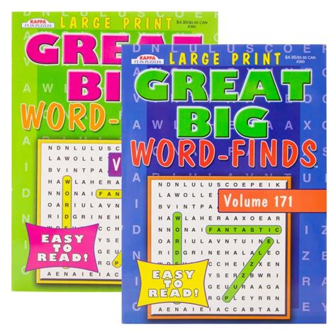Wholesale Kappa Large Print Great Big Word Finds Puzzle Book Sku