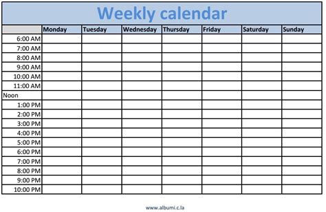 Printable Timeslot Calendar 2020 Example Calendar Printable