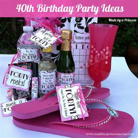 These funny 40th birthday gifts will look fantastic at the birthday party! 40th Birthday Party Set - Made by A Princess
