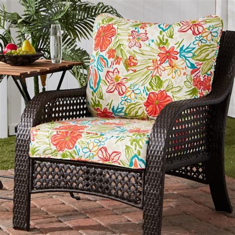 Greendale Home Fashions 2 Piece Breeze Deep Seat Patio Chair Cushion In
