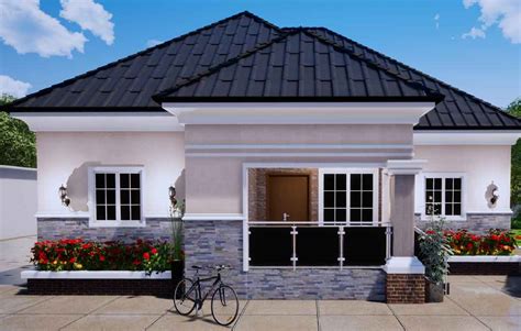 Size 2 Bedroom Bungalow Nigerian House Plan