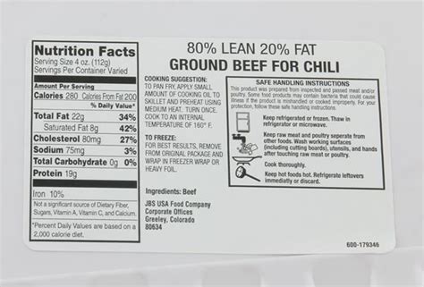 All ingredients are low to very low glycemic. Ground Beef For Chili 80% Lean 20% Fat | Hy-Vee Aisles ...