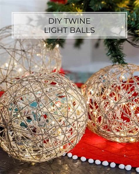 Diy Twine Balls With Lights Pine And Poplar