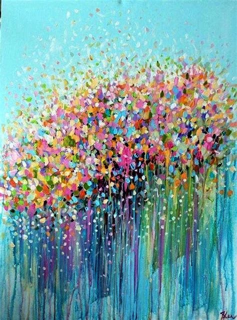 125 Easy Acrylic Painting Ideas For Beginners To Try Abstract Flower