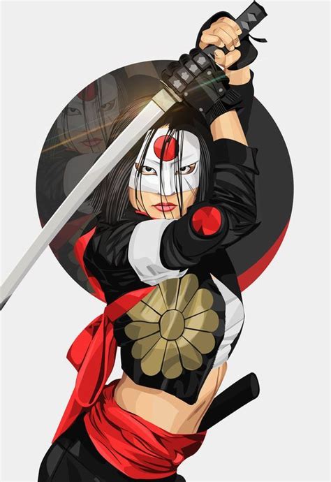 masked kunoichi ninja superhero art dc comics art female samurai