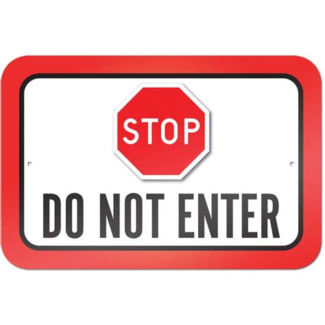 Stop Do Not Enter Sign Printable