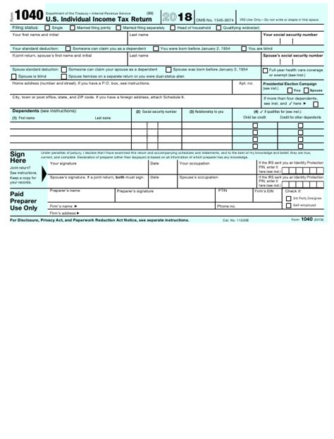 All the individuals and businesses are obliged to report their financial information to the irs in the end of a fiscal year. IRS Form 1040 Download Fillable PDF or Fill Online U.S ...