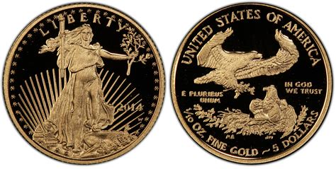 2014 W 5 Gold Eagle Augustus Saint Gaudens Dcam Proof Gold Eagles