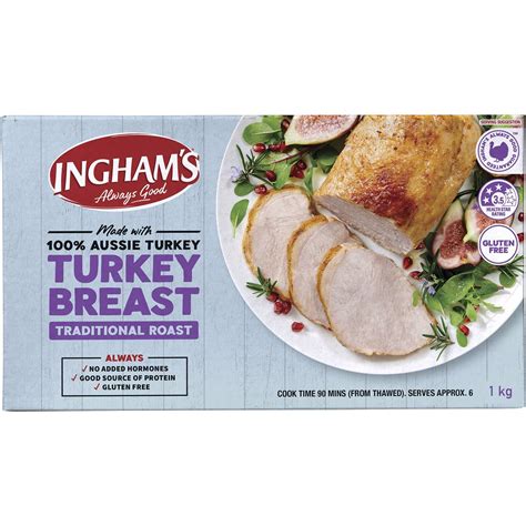 Ingham S Frozen Turkey Breast Traditional Roast Kg Woolworths