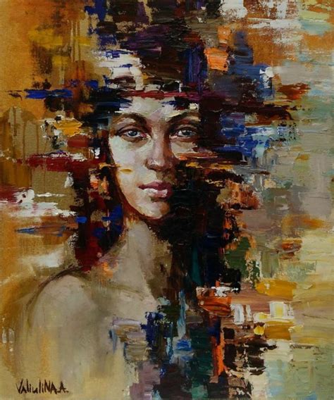 Abstract Woman Portrait Painting Original Oil Painting By