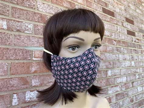 Washable Face Mask Triple Layer Snug Fit 100 Cotton Fabric Etsy