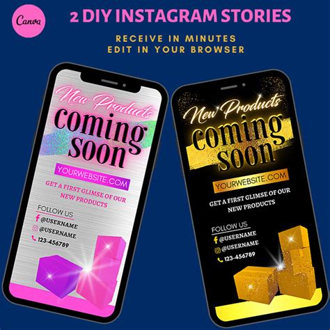 Coming Soon Instagram Stories Template New Hair Arrivals Etsy