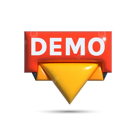 3d Demo Button Vector Demo Logo Demo Tag Transparent Demo Banner Png