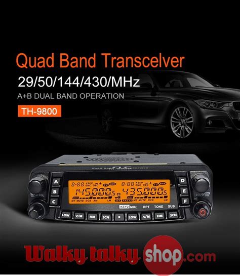 Tyt Th 9800 Quad Band Mobile Radio Station Cross Band Transceiver 50w