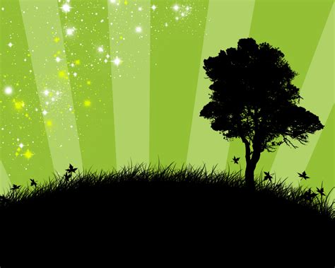 Get a dark, plain, background aesthetic. Cute Black Tree Green Background HD Wallpaper Widescreen ...