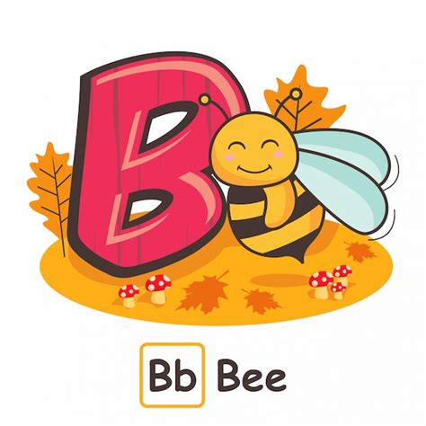 Premium Vector Bee Animals Alphabets From Letters B