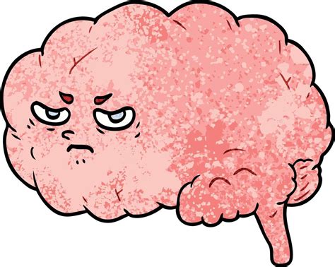 Cartoon Angry Brain 12366724 Vector Art At Vecteezy