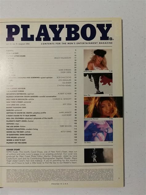 Playboy Magazine August Playmate Maria Checa Nypd Nude Deion Sanders Ebay