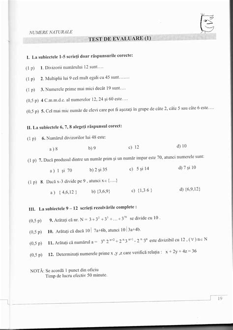Matematica Impreuna Teste Pentru Vacanta La Clasa A Vi A
