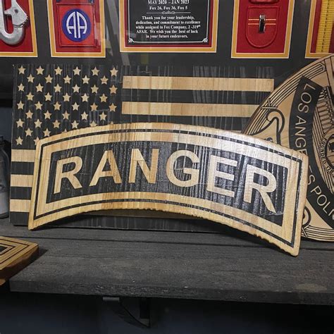 Army Tabs Laser Engraved Ranger Tab Airborne Tab Sapper Etsy