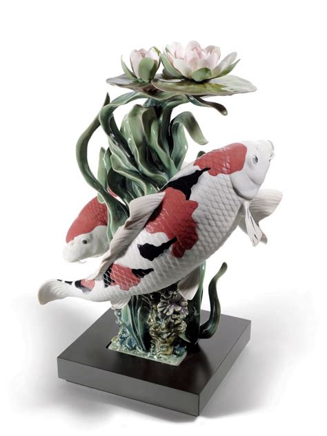 Koi Fish Sculpture Limited Edition Fish Sculpture Koi Fish Lladro