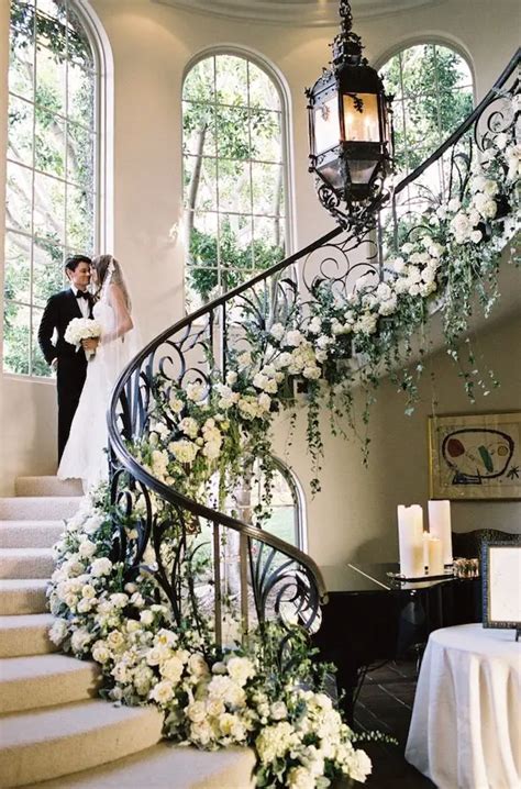 15 Wedding Staircase Decor Ideas For An Ultra Glamorous Affair Belle