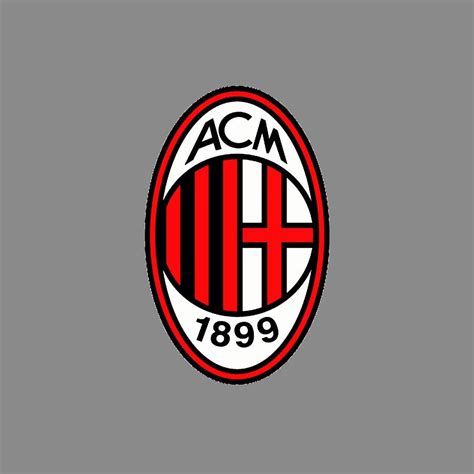 This logo image consists only of simple geometric shapes or text. Ac Milan Logo Drawing by Edi Alhamdulilah