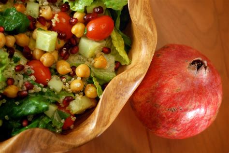 Winter Dinner Salad With Chickpeas Quinoa Tabbouleh