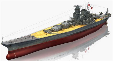3d Ijn Yamato Japanese Battleship Model Battleship Yamato Imperial