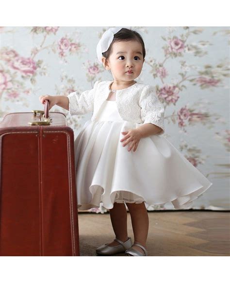 10599 Super Cute White Princess Flower Girl Dress Baby Toddler