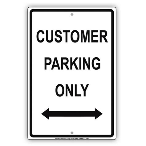 Customer Parking Only Reserved Alert Caution Warning Notice Aluminum
