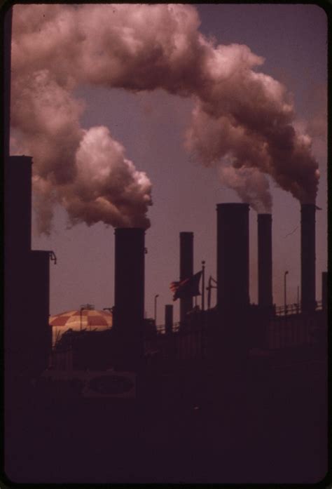 Smoke Stacks Of The Ford Foundry Brookpark Cleveland 1973