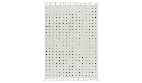 buy asiatic ariana modern spot rectangle rug 160x230cm white rugs argos