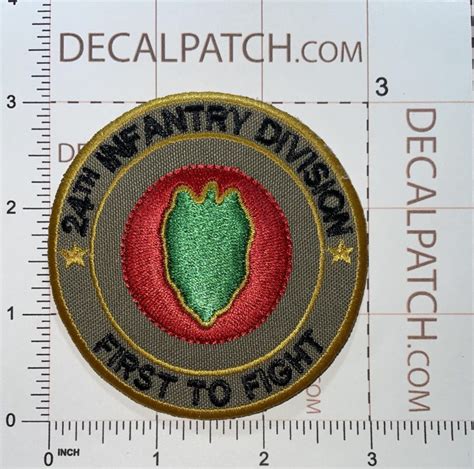 Us Army 24th Infantry Division First To Fight Patch 3 Decal Patch Co