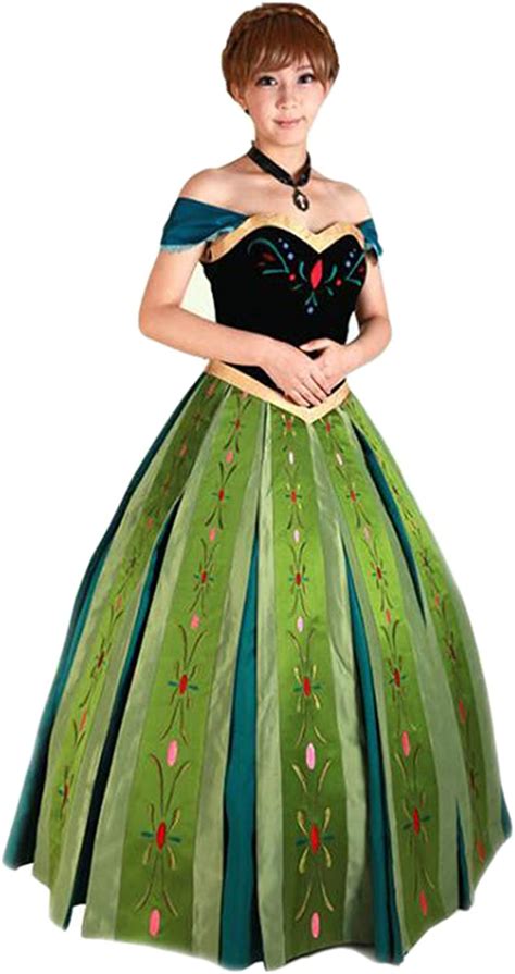 Mordarli Womens Princess Anna Dress Costume Halloween