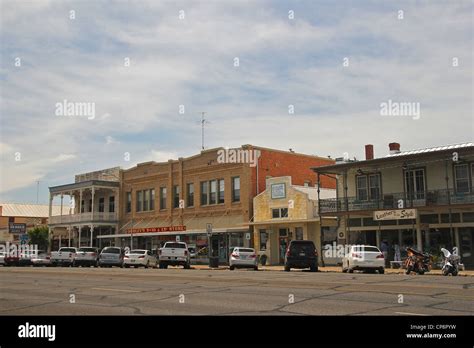 A View Of Downtown Fredericksburg Texas United States Stock Photo Alamy