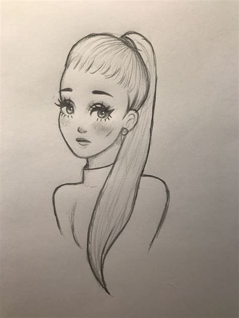 Ariana Grande Drawing Dessin Au Crayon à Papier Dessin De Visage