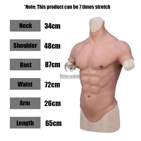 Silicone False Fake Muscle Chest Man Cosplay Prop