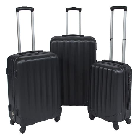 Best Choice Products 3 Piece Travel Luggage Set Bag Abs Hardshell