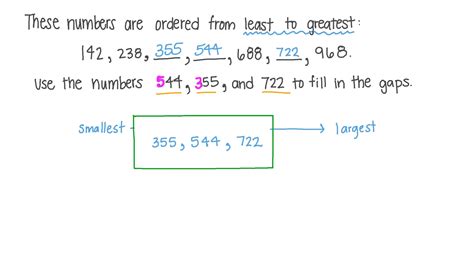 Question Video Ordering Given Numbers In Ascending Order Nagwa