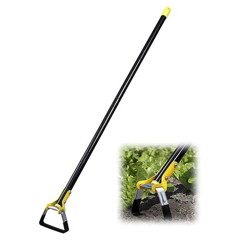 Stirrup Hoe Garden Tool Scuffle Loop Hoe For Effective Preventing Weeds Black
