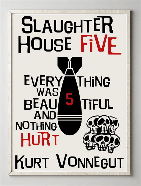Slaughterhouse 5 Book Art Print Book Poster Kurt Vonnegut Etsy Book