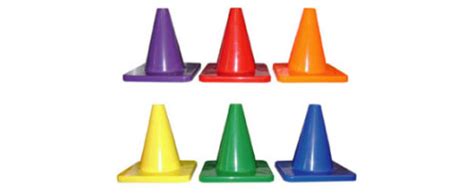 6 Mini Traffic Cones Poly Enterprises