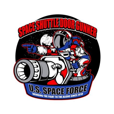 Space Shuttle Door Gunner Sticker