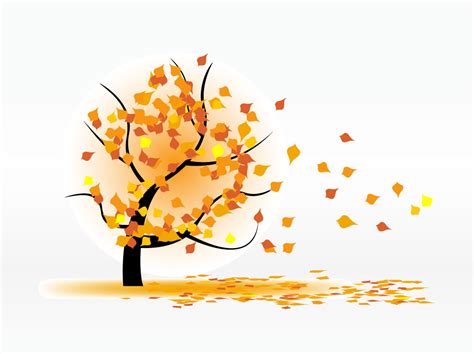 Autumn Leaves Blowing Vector Art And Graphics