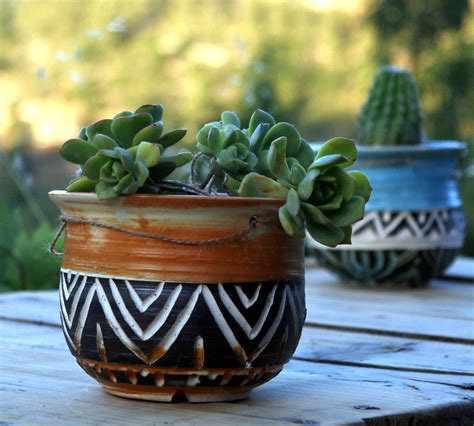 Outdoor Succulent Plater Tribal Pottery Pot Flower Ceramic Hanging