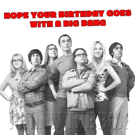 Items Similar To Big Bang Theory Birthday Card Big Bang Birthday Tv