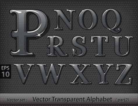 Metallic Letters Font Vector Download
