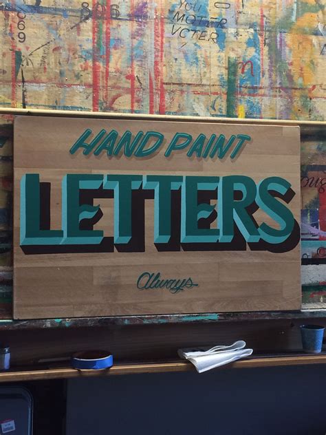 Hand Paint Lettering Handlettering Sign Painting Lettering
